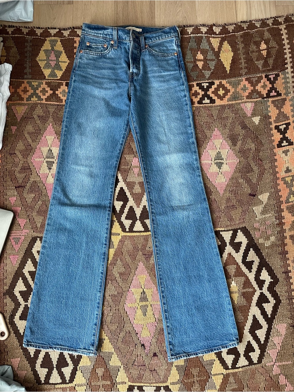 Levi's Blue Denim Wedgie Bootcut Jeans
